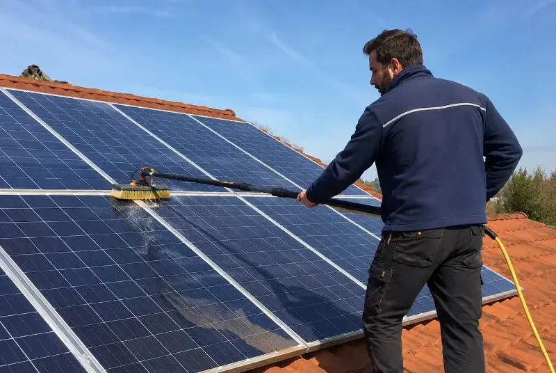 Nettoyage et entretien de panneaux solaires à Messé